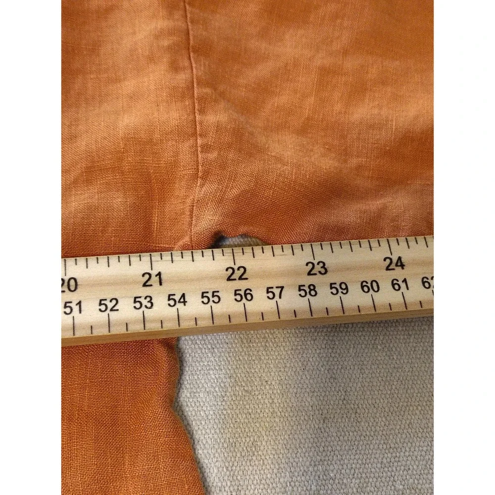 Bryn Walker Womens Rust 100% Linen Side Button Boxy Top Made in USA Small U - Picture 4 of 10